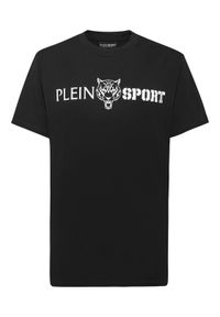 Plein Sport T-Shirt AADC MTK7197 SJY001N Czarny Regular Fit. Kolor: czarny. Materiał: bawełna. Styl: sportowy