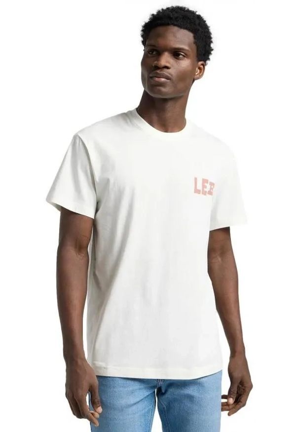 Lee - MESKA KOSZULKA LEE RELAXED GRAPHIC TEE ECRU 112364580