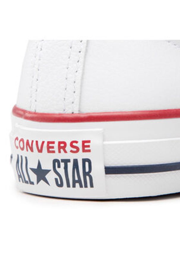 Converse Trampki Chuck Taylor All Star Ox 132173C Biały. Kolor: biały. Materiał: skóra