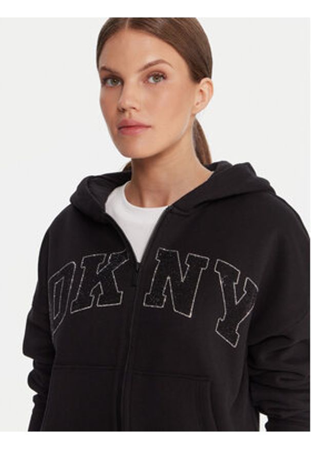 DKNY Sport Bluza DP5J9670 Czarny Regular Fit. Kolor: czarny. Materiał: bawełna. Styl: sportowy