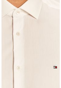 Tommy Hilfiger Tailored - Koszula. Typ kołnierza: kołnierzyk włoski. Kolor: biały. Materiał: tkanina, bawełna. Długość: długie. Wzór: gładki. Styl: elegancki #9