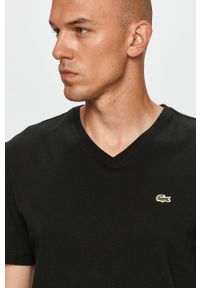 Lacoste - T-shirt TH2036 TH2036-166. Okazja: na co dzień. Kolor: czarny. Materiał: dzianina. Wzór: aplikacja. Styl: casual #2