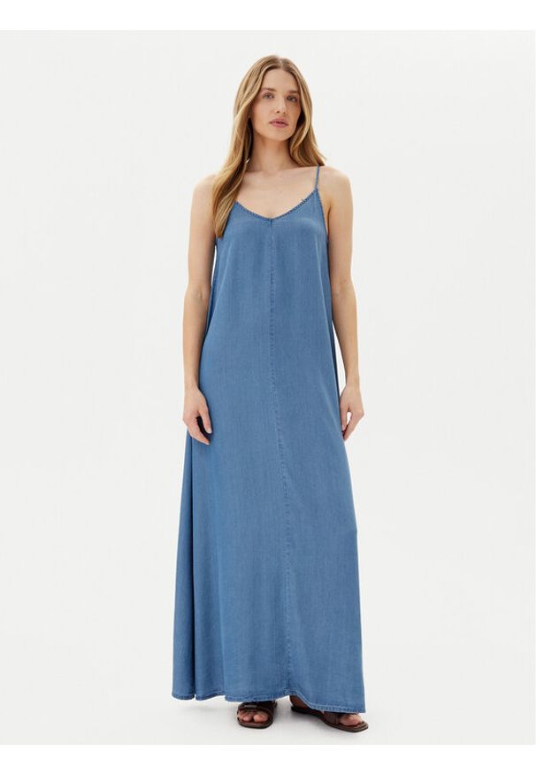 only - ONLY Sukienka letnia Charis 15337932 Niebieski Loose Fit. Kolor: niebieski. Materiał: lyocell. Sezon: lato