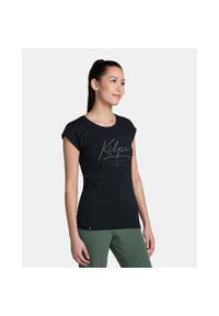Bawełniana koszulka damska Kilpi LOS-W. Kolor: czarny. Materiał: bawełna