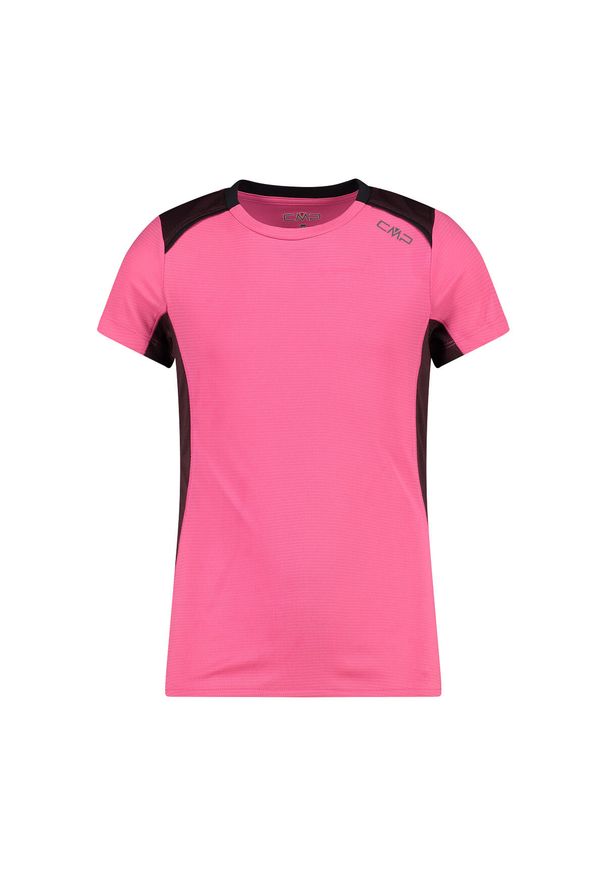 Koszulka dla dziewczynki CMP. Kolor: różowy, wielokolorowy, czarny. Wzór: kwiaty