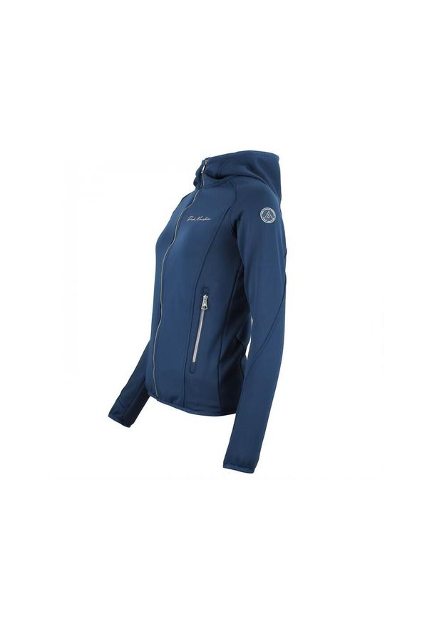 PEAK MOUNTAIN - Kurtka damska Peak Mountain Polarshel Acampowz. Kolor: wielokolorowy, niebieski, szary. Sport: turystyka piesza