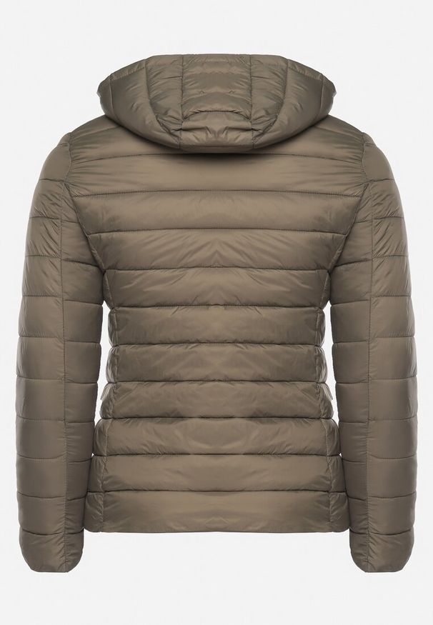 Born2be - Ciemnozielona Kurtka Pikowana Stelle. Okazja: na co dzień. Kolekcja: plus size. Kolor: zielony. Długość: długie. Wzór: gładki. Materiał: materiał, tkanina. Długość rękawa: długi rękaw. Sezon: jesień, zima. Styl: casual