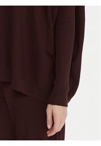 Kontatto Sweter 3M0802C Brązowy Relaxed Fit. Kolor: brązowy. Materiał: syntetyk #5