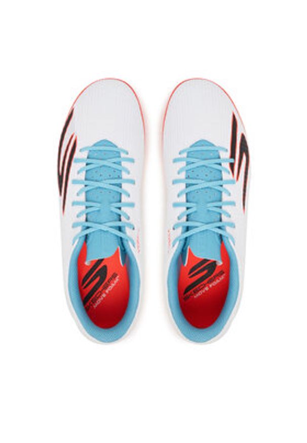 skechers - Skechers Buty do piłki nożnej Academy Ic 252128 WTQP Biały. Kolor: biały. Materiał: skóra