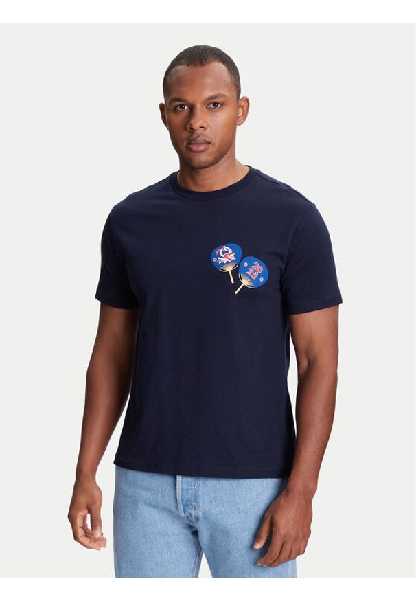 United Colors of Benetton - United Colors Of Benetton T-Shirt 3I1XU1096 Granatowy Regular Fit. Kolor: niebieski. Materiał: bawełna