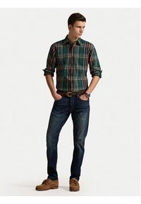 Polo Ralph Lauren Koszula 710P00524002 Zielony Custom Fit. Typ kołnierza: polo. Kolor: zielony. Materiał: bawełna