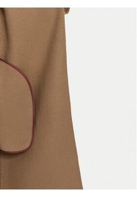 TOMMY HILFIGER - Tommy Hilfiger Płaszcz wełniany WW0WW43603 Brązowy Regular Fit. Kolor: brązowy. Materiał: wełna, syntetyk #6