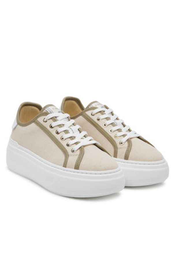 Furla Sneakersy YJ16NUA BX3902 3938S Écru. Materiał: materiał