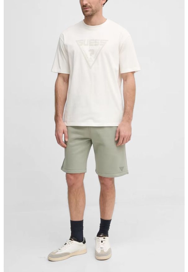 Guess - GUESS Zielone męskie shorty Aldwin. Kolor: zielony