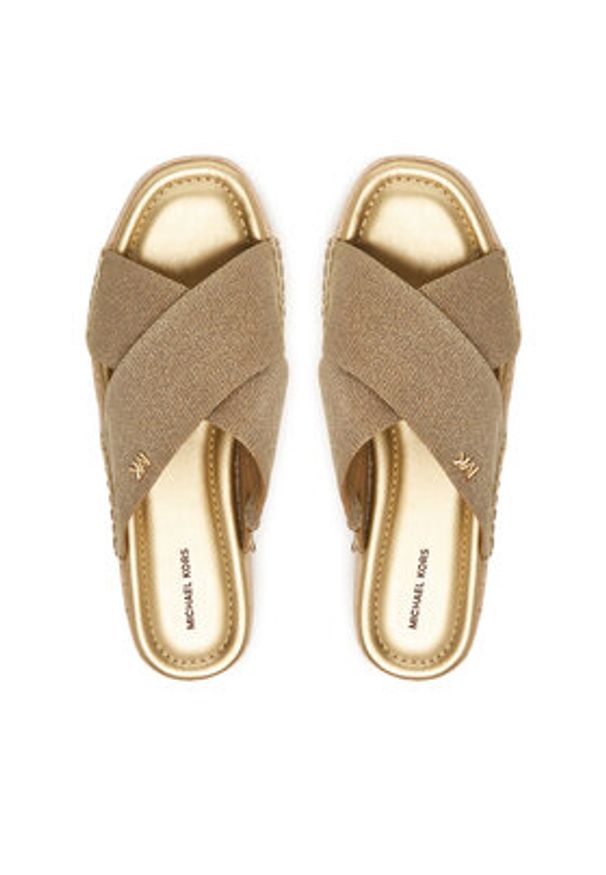 MICHAEL Michael Kors Espadryle Kenzie 40S6KZFS3D Złoty. Kolor: złoty. Materiał: materiał