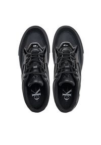 Calvin Klein Jeans Sneakersy Bold Vulc Flatf Lace Mix Mg Lum YW0YW01295 Czarny. Kolor: czarny. Materiał: skóra