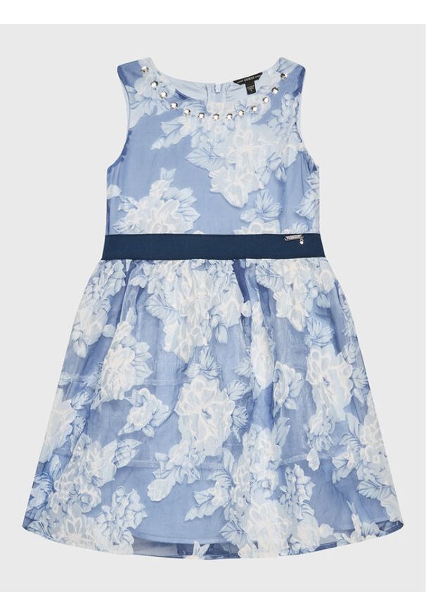 Guess Sukienka elegancka J3RK36 WF6S0 Niebieski Regular Fit. Kolor: niebieski. Materiał: bawełna. Styl: elegancki