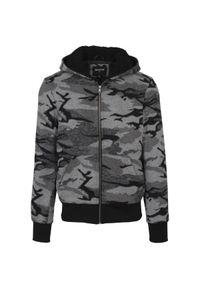 Urban Classics - Miejska klasyczna parka na zamek błyskawiczny. Kolor: czarny. Sezon: zima. Styl: klasyczny #1