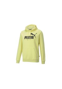 Puma Essentials Big Logo Hoodie, męska bluza, żółta. Kolor: żółty. Materiał: bawełna. Sport: bieganie, fitness