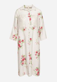 Born2be - Jasnoszara Pudełkowa Sukienka z Bawełny z Regulowanym Rękawem Avamla. Okazja: na spacer. Kolor: szary. Materiał: bawełna. Styl: elegancki #7