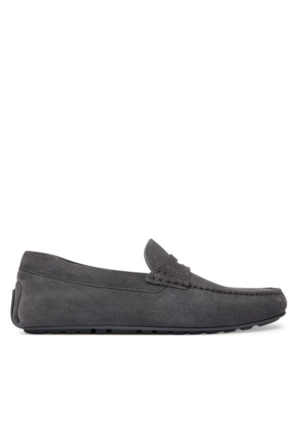 BOSS Mokasyny Noel 50541750 Szary. Kolor: szary. Materiał: zamsz, skóra