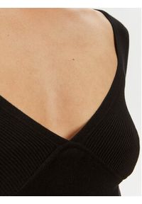 Elisabetta Franchi Bluzka MK-55S-46E2-V250 Czarny Slim Fit. Kolor: czarny. Materiał: wiskoza #4