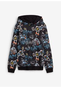 bonprix - Bluza z kapturem z czystej bawełny organicznej. Typ kołnierza: kaptur. Kolor: czarny. Materiał: bawełna #1