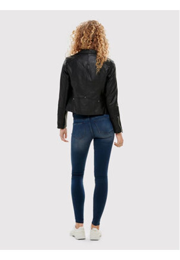 only - ONLY Kurtka z imitacji skóry Gemma 15153079 Czarny Regular Fit. Kolor: czarny. Materiał: skóra, wiskoza
