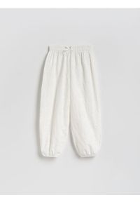 Reserved - Spodnie balloon - złamana biel. Materiał: bawełna #1