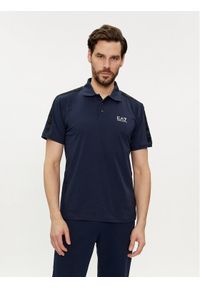 EA7 Emporio Armani Polo 3DPF23 PJ02Z 0554 Granatowy Regular Fit. Typ kołnierza: polo. Kolor: niebieski. Materiał: bawełna