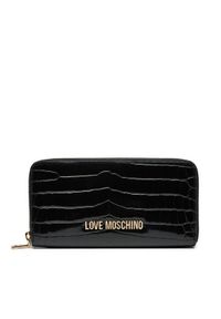 Love Moschino - LOVE MOSCHINO Duży Portfel Damski JC5700PP0LKJ0000 Czarny. Kolor: czarny. Materiał: skóra