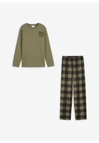 bonprix - Piżama z czystej bawełny organicznej (2 części). Kolor: zielony. Materiał: bawełna #2
