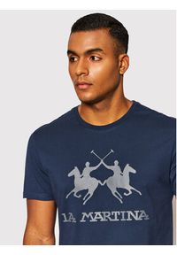 La Martina T-Shirt CCMR05 JS206 Granatowy Regular Fit. Kolor: niebieski. Materiał: bawełna #4