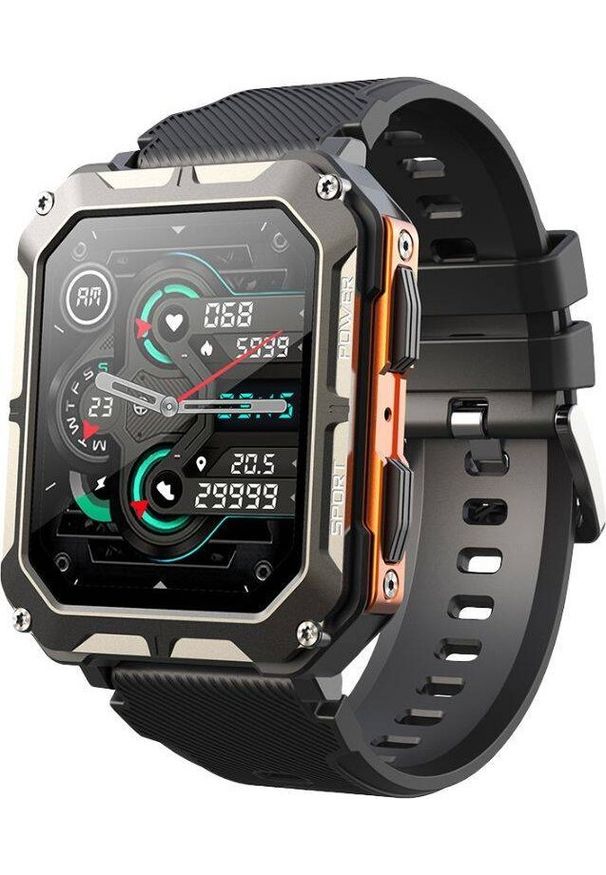 Smartwatch Rubicon SmartWatch Rubicon RNCF27 czarny silikon BT Call rozmowy .. Rodzaj zegarka: smartwatch. Kolor: czarny