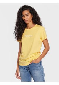 Pepe Jeans T-Shirt Wendy PL505480 Żółty Regular Fit. Kolor: żółty. Materiał: bawełna #1