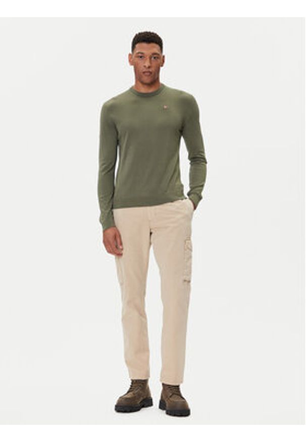 Napapijri Sweter Droz NP0A4I2G Zielony Regular Fit. Kolor: zielony. Materiał: bawełna