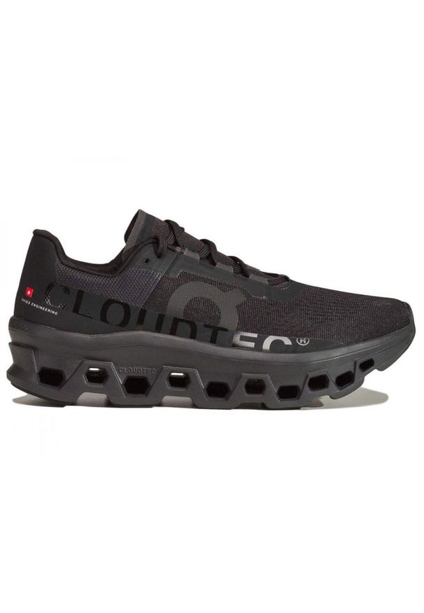 Buty do biegania męskie On Running Cloudmonster Czarne. Kolor: wielokolorowy, czarny, szary. Materiał: guma, materiał, syntetyk. Sport: bieganie