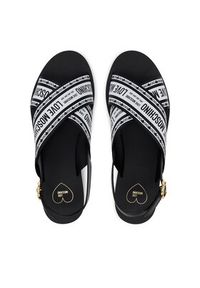 Love Moschino - LOVE MOSCHINO Sandały San Lod Micro20 JA16142G0MIX200A Czarny. Kolor: czarny. Materiał: materiał