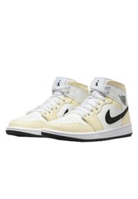 Buty do chodzenia damskie Nike Air Jordan 1 Retro. Kolor: biały, czarny, wielokolorowy. Materiał: skóra. Sport: turystyka piesza