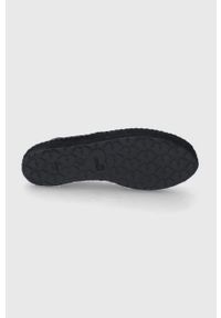 Love Moschino Espadryle skórzane kolor czarny na platformie. Nosek buta: okrągły. Kolor: czarny. Materiał: skóra. Wzór: gładki. Obcas: na platformie #3