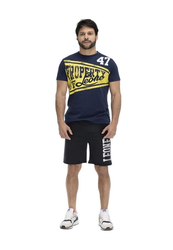 LEONE 1947 APPAREL - Męska koszulka Academy. Kolor: niebieski. Materiał: tkanina. Sport: fitness