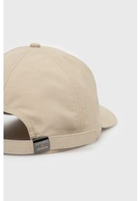 Superdry czapka kolor beżowy gładka. Kolor: beżowy. Wzór: gładki