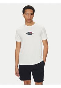 TOMMY HILFIGER - Tommy Hilfiger T-Shirt Flag Box MW0MW38636 Biały Regular Fit. Kolor: biały. Materiał: bawełna #1