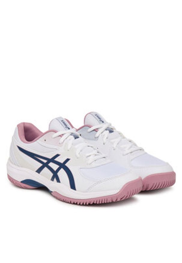 Asics Buty do tenisa Gel-Game Gs 1044A083 Biały. Kolor: biały. Materiał: skóra. Sport: tenis
