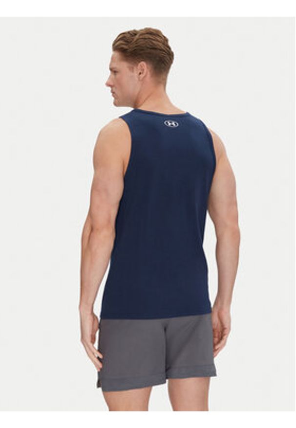 Under Armour Tank top Ua Sportstyle Logo Tank 1382883 Granatowy Loose Fit. Kolor: niebieski. Materiał: bawełna, syntetyk