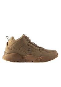 Brązowe sneakersy Lee Cooper LCJ-23-31-3067M. Nosek buta: okrągły. Kolor: brązowy. Materiał: guma