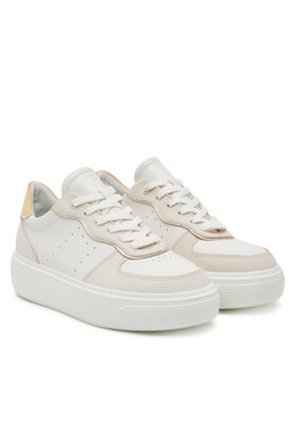 ecco - ECCO Sneakersy Street Platform W 21961361220 Biały. Kolor: biały. Materiał: skóra. Obcas: na platformie