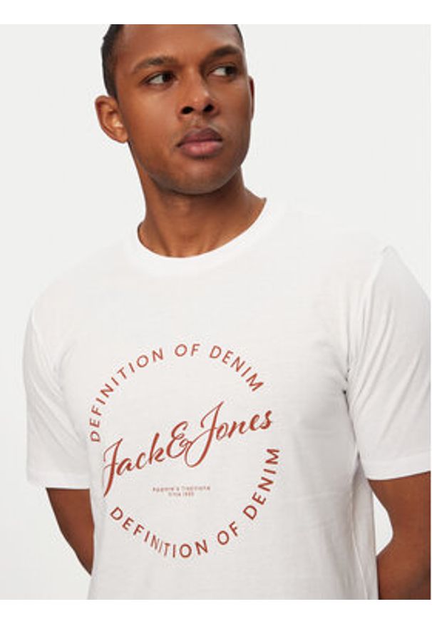 Jack & Jones T-Shirt Grayson 12288377 Biały Regular Fit. Kolor: biały. Materiał: bawełna