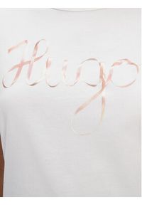 Hugo - HUGO T-Shirt Damacia_5 50544868 Biały Regular Fit. Kolor: biały. Materiał: bawełna #4
