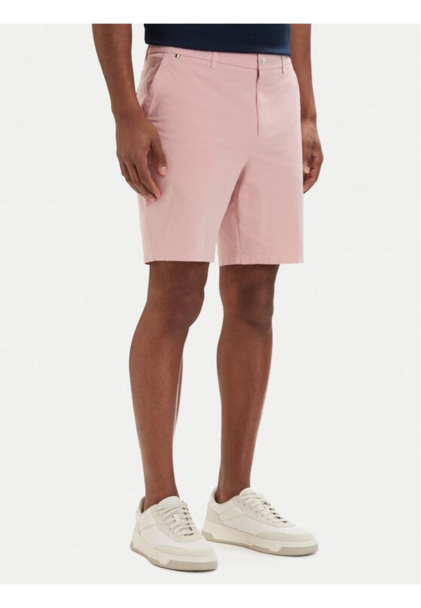 BOSS Szorty materiałowe H-Kane1 50555235 Różowy jasny Modern Fit. Kolor: różowy. Materiał: bawełna